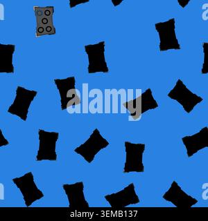 seamless pattern business laptop stand cartoon vector Stock Vector