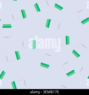 seamless pattern empty glass container cartoon vector Stock Vector