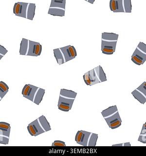 pattern digital automatic pet feeder cartoon vector Stock Vector