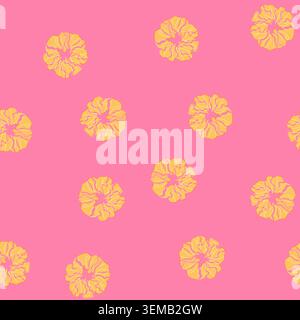 seamless pattern girl hair scrunchies cartoon vector Stock Vector