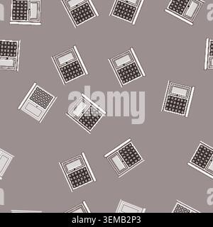 seamless pattern glass wine cabinet cartoon vector Stock Vector