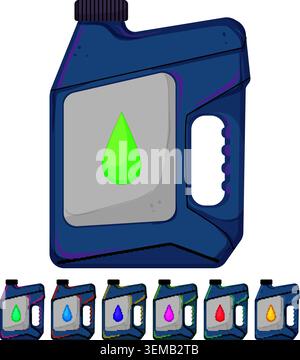 service motor oil cartoon vector graphic Stock Vector