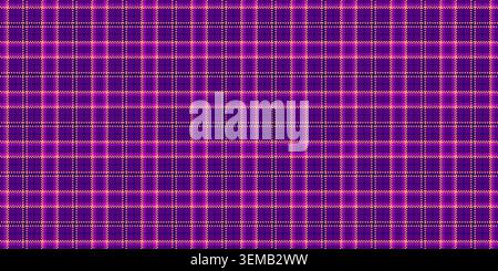 Shop textile tartan check, cutout seamless vector texture. Fall plaid background fabric pattern in purple and orange colors palette. Stock Vector