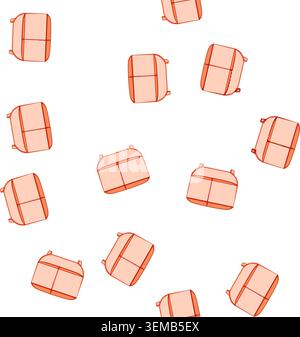 pattern mockup desk organizer cartoon vector Stock Vector