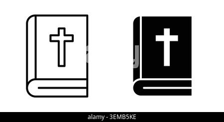 Bible icon design. Illustration icons in linear and clipart pack. Stock Vector