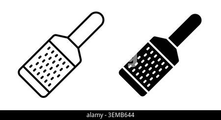 Cheese grater icon design. Illustration icons in linear and clipart pack. Stock Vector
