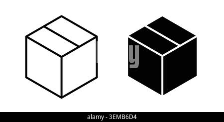 Boxes icon design. Illustration icons in linear and clipart pack. Stock Vector