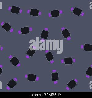 seamless pattern health biometric bracelet cartoon vector Stock Vector
