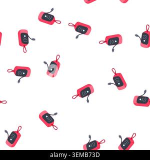pattern technology wireless laptop charger cartoon vector Stock Vector