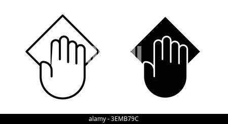Cleaning cloth icon design. Illustration icons in linear and clipart pack. Stock Vector