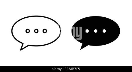 Comment icon design. Illustration icons in linear and clipart pack. Stock Vector