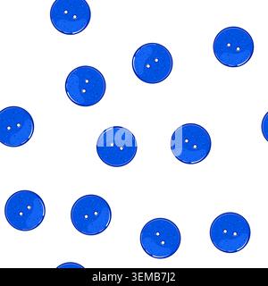 pattern textile sewing button cartoon vector Stock Vector