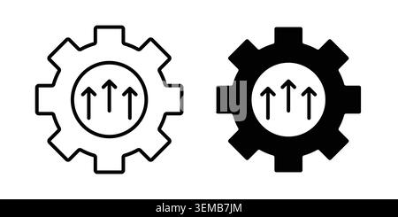 Efficiency icon design. Illustration icons in linear and clipart pack. Stock Vector