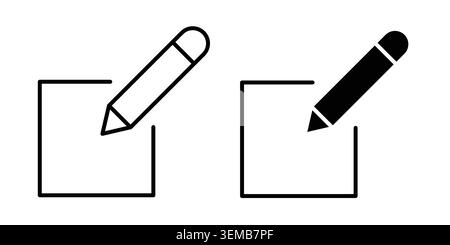 Edit icon design. Illustration icons in linear and clipart pack. Stock Vector