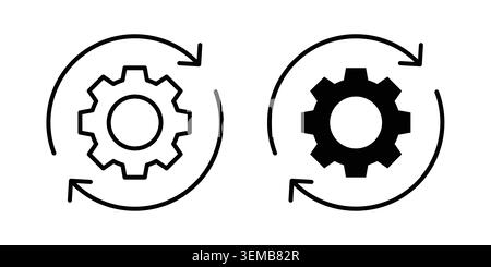 Continuous changes icon design. Illustration icons in linear and clipart pack. Stock Vector