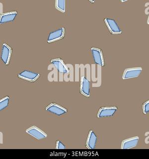 seamless pattern bed pillow orthopedic cartoon vector Stock Vector
