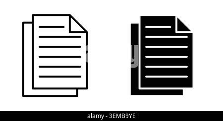 Documents icon design. Illustration icons in linear and clipart pack. Stock Vector