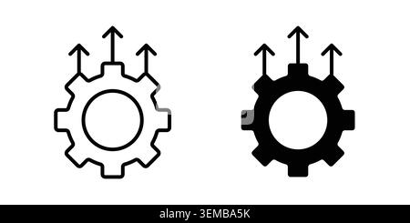 Improvement icon design. Illustration icons in linear and clipart pack. Stock Vector