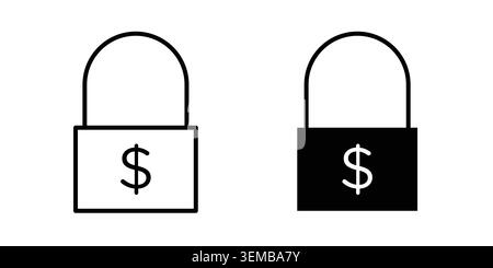 Fixed price icon design. Illustration icons in linear and clipart pack. Stock Vector