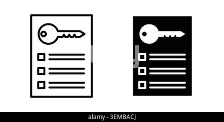 Key takeaway icon design. Illustration icons in linear and clipart pack. Stock Vector