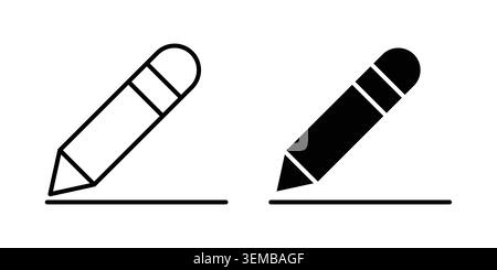 Edit text icon design. Illustration icons in linear and clipart pack. Stock Vector