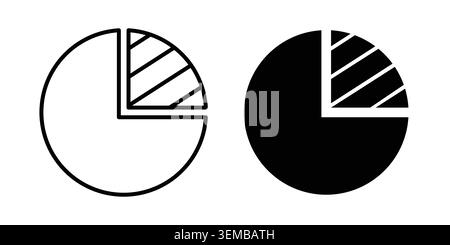 Market share icon design. Illustration icons in linear and clipart pack. Stock Vector
