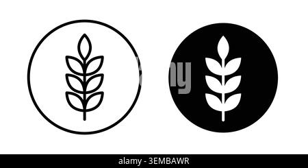 High fiber food icon design. Illustration icons in linear and clipart pack. Stock Vector