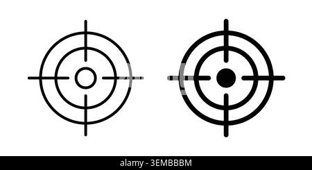 Focusing icon design. Illustration icons in linear and clipart pack. Stock Vector