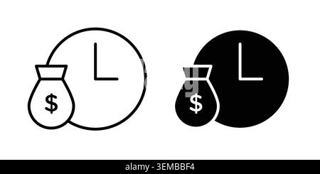 Fixed deposit icon design. Illustration icons in linear and clipart pack. Stock Vector