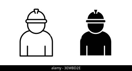 Labour icon design. Illustration icons in linear and clipart pack. Stock Vector