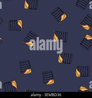 seamless pattern outdoor bag sleeping color icon vector Stock Vector
