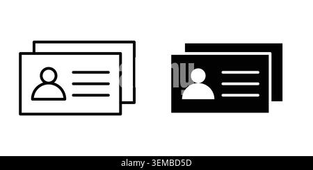 Personal documents icon design. Illustration icons in linear and clipart pack. Stock Vector