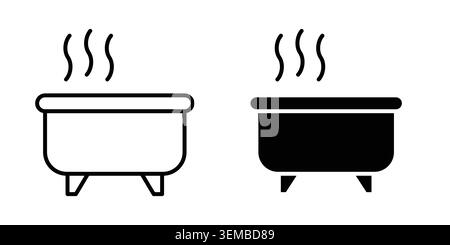 Jacuzzi icon design. Illustration icons in linear and clipart pack. Stock Vector