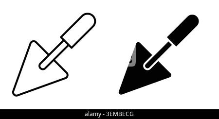 Trowel icon design. Illustration icons in linear and clipart pack. Stock Vector