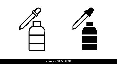 Serum icon design. Illustration icons in linear and clipart pack. Stock Vector