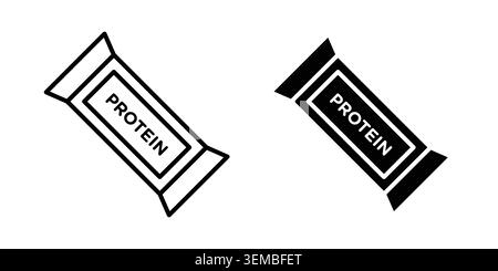 Protein bar icon design. Illustration icons in linear and clipart pack. Stock Vector