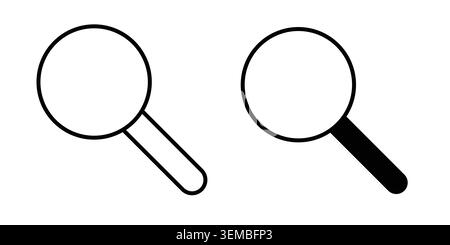 Search icon design. Illustration icons in linear and clipart pack. Stock Vector