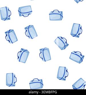 pattern small cosmetic pouch cartoon vector Stock Vector