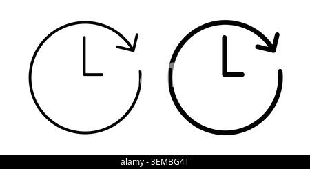 Time icon design. Illustration icons in linear and clipart pack. Stock Vector