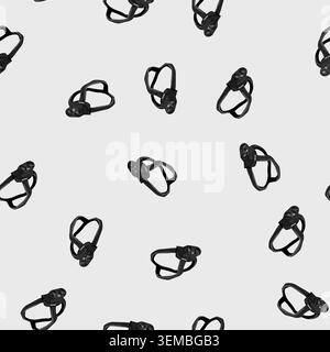seamless pattern torch headlamp flashlight cartoon vector Stock Vector