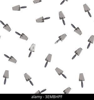 pattern wall trowel cement cartoon vector Stock Vector