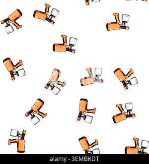 pattern body paint sprayer cartoon vector Stock Vector