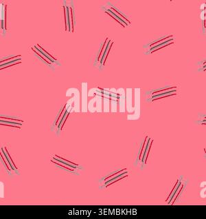 seamless pattern staircase step ladder cartoon vector Stock Vector