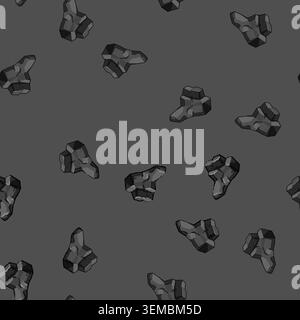 seamless pattern subbituminous coal ore cartoon vector Stock Vector
