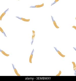 pattern stainless military knife cartoon vector Stock Vector