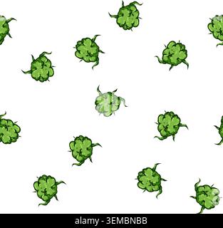 pattern indica weed bud cartoon vector Stock Vector