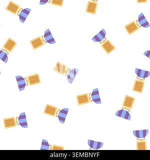 pattern war military medal cartoon vector Stock Vector