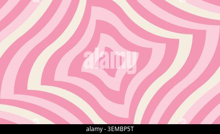 A radiant retro starburst wave in warm tones creates a bold abstract flow, perfect for nostalgic, energetic, and vibrant design projects Stock Vector