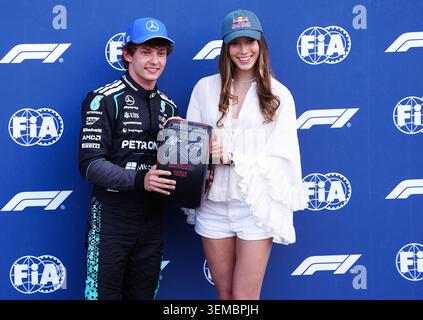 Pole sitter Andrea Kimi Antonelli (ITA) Mercedes AMG Formula One Team ...