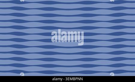 A soothing seamless pattern featuring soft horizontal ocean like waves in calming blue tones. Ideal for backgrounds, digital design, fabric prints, and modern minimalist projects Stock Vector